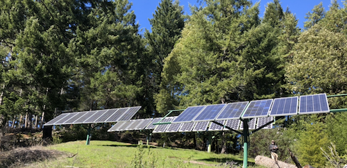 Solar panel array that powers the off-grid homestead.